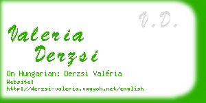 valeria derzsi business card