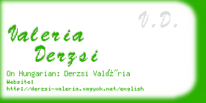 valeria derzsi business card